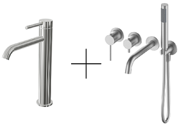 Душевая система для ванны со смесителем Oliveeka OL-889017+88239017-BN