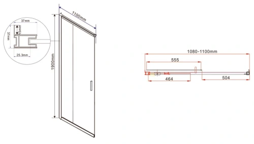 Душевой уголок Vincea Garda VSS-1G1011CGB