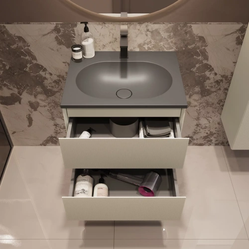 Тумба подвесная Vincea Welle 600 M.Beige Soft-touch VMC-2WL600MBG