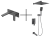 Набор душевой со смесителем Oliveeka OL-88939003+869003-BGM