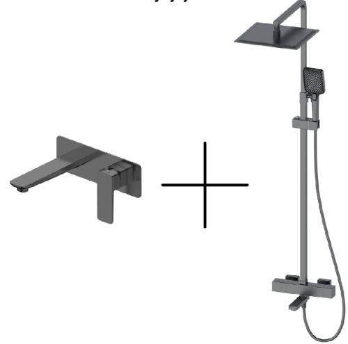 Душевая стойка со смесителем Oliveeka OL-739901+869003-BGМ