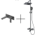 Душевая стойка со смесителем Oliveeka OL-739901+869003-BGМ