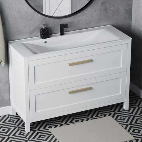 Тумба напольная Vela Фаворит массив 120Н (белый) под Milen TU69503