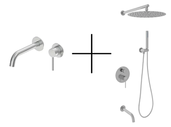 Набор душевой со смесителем Oliveeka OL-88939017+88869017-BN