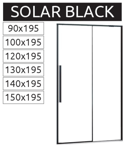 Душевая дверь Rea Solar Black 100 K6512