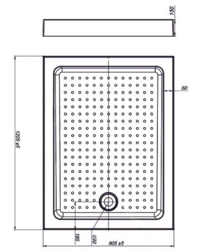 Душевой поддон Vincea VST-3AR-9012