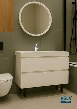 Тумба напольная Vela Мира 80Н под Classica (белая матовая) TU8190