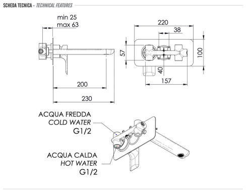 Смеситель для раковины Remer Infinity I15L