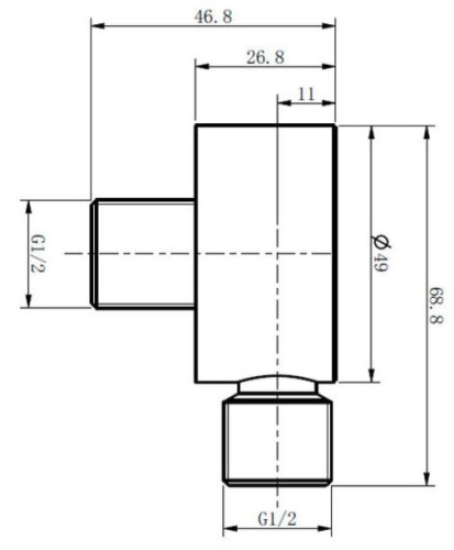 Душевой штуцер Caprigo 99-590-GUN