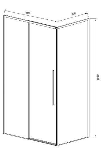 Душевой уголок Vincea Slim-N VSR-4SN9014CGB