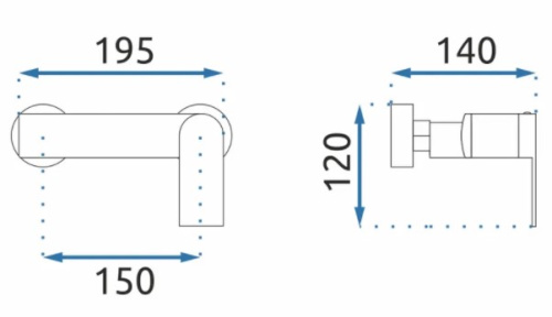 Смеситель для душа Rea Storm Gold B9984