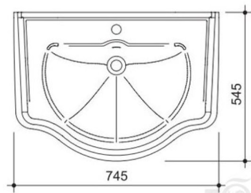 Консоль с раковиной Caprigo LOW7060/73-CRM