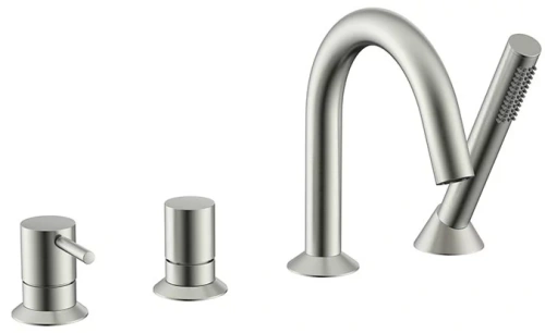 Смеситель на борт ванны Nemo Round NM-2352BN brush nickel