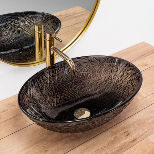 Умывальник Rea Frost Black U5071