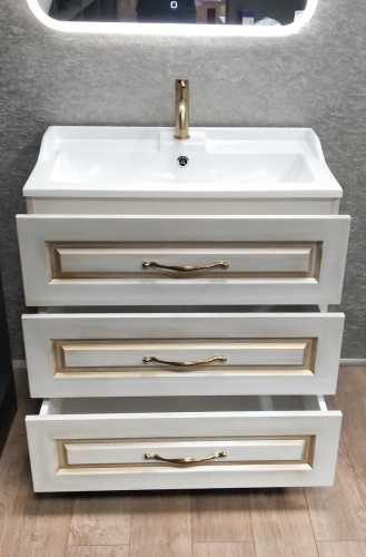 Тумба напольная Vela Ретро Gold 80Н (глянец) TU27096