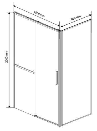 Душевой уголок Vincea Slim Soft VSR-1SS9015CLG