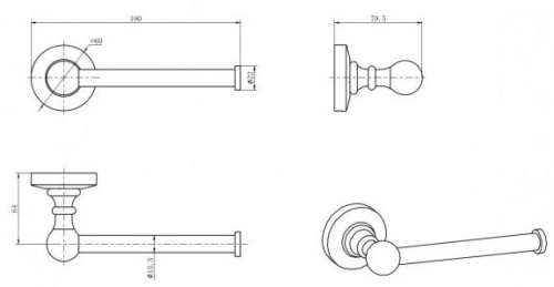 Бумагодержатель CeramaLux Caps 51307A