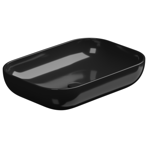 Раковина накладная 60x42 см GSG Ceramic Design Easy EALAVRE60002, черный глянцевый