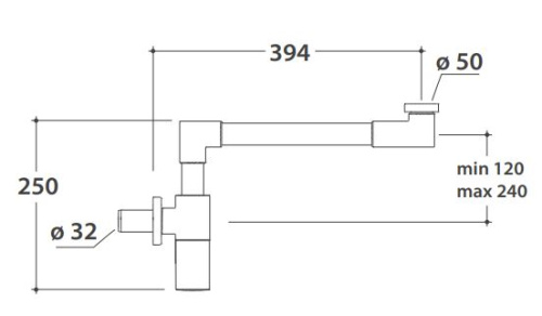 Эконосичный сифон Globo RA053AR