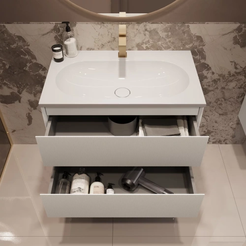 Тумба подвесная Vincea Welle 800 M.White Soft-touch VMC-2WL800MW