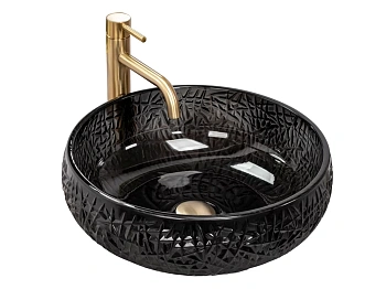 Умывальник Rea Ice black U6660