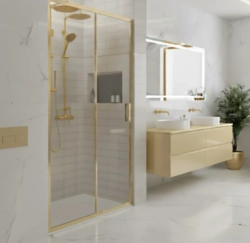 Душевая дверь CeramaLux CL307MG-1011 Matt Gold