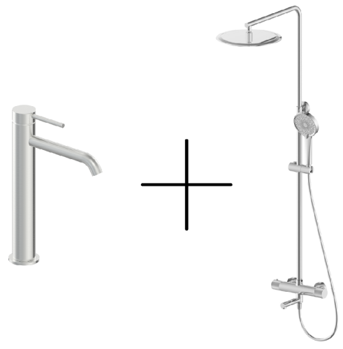 Душевая стойка со смесителем Oliveeka OL-739902+88239017-BN