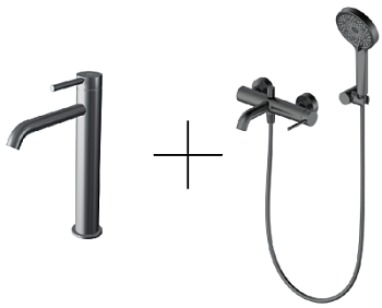 Душевая система для ванны со смесителем Oliveeka OL-639017+88239017-BGM
