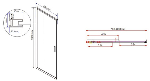 Душевой уголок Vincea Garda VSS-1G8090CLBN