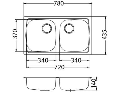 Мойка для кухни Alveus BASIC 160 NAT-90 780x435 1049232