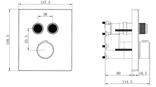 Душевая система Vincea Inspire VSFW-3I21MT1RGM