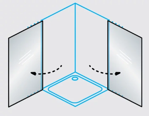 Душевой уголок Kolpa-San Andromeda Q 90 black transparent 516490