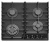 Газовая варочная панель ZORG HAG63 FDW black matte