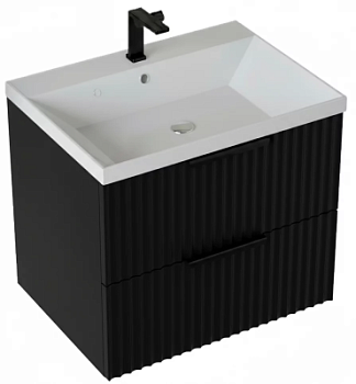 Тумба подвесная Vela Волна 70П под Classica (черный мат) черный хекси TU8859