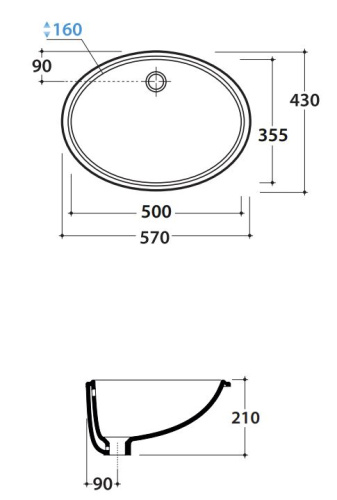 Умывальник Globo SIBARI VA018BI