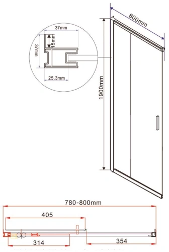 Душевой уголок Vincea Garda VSS-1G8011CGB
