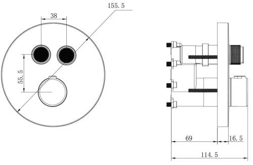 Душевая система Vincea Inspire VSFW-3I22MT2RGM