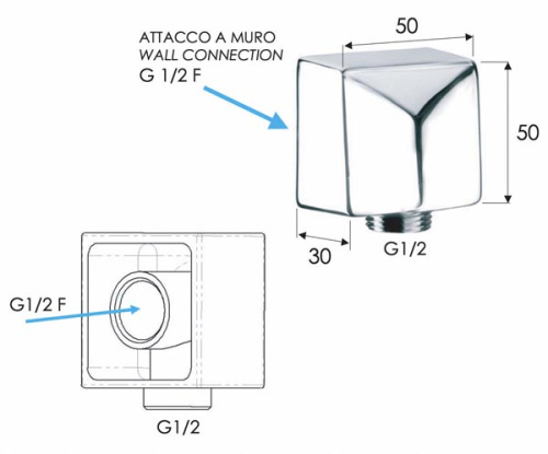 Шланговое подключение для душа Remer 309SDO, золото глянцевое
