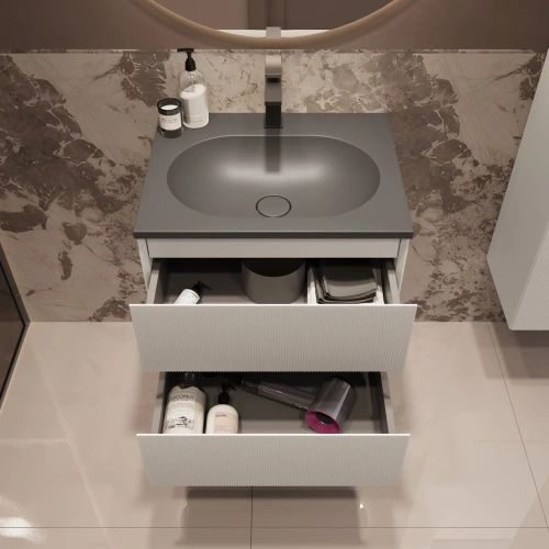 Тумба подвесная Vincea Welle 600 M.White Soft-touch VMC-2WL600MW