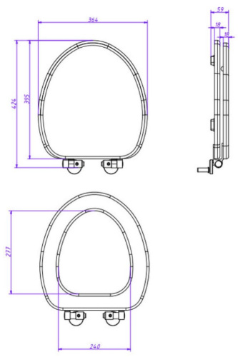 Сиденье для унитаза Caprigo Armonia KFm-AB-B041