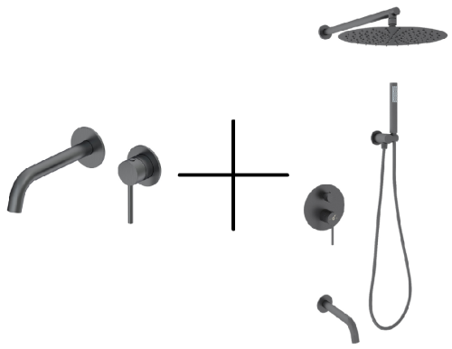 Набор душевой со смесителем Oliveeka OL-88939017+88869017-BGM