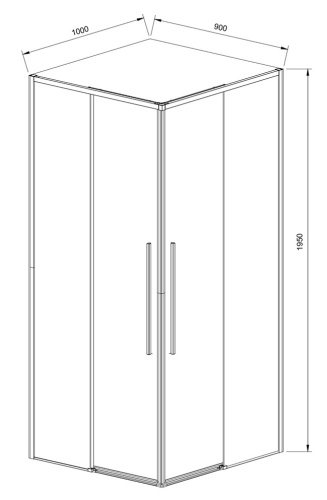 Душевой уголок Vincea Slim-N VSS-4SN9010CLBN