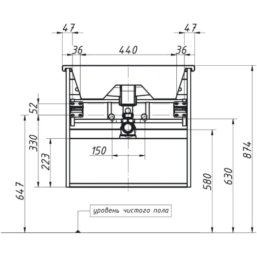 Тумба подвесная Caprigo Novara 60 35915-TP811