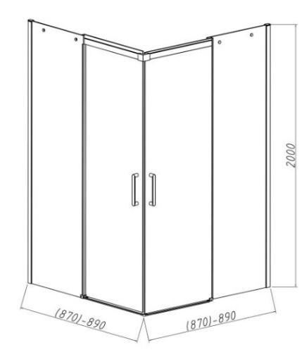 Душевой уголок Vincea Dice VSS-4D900CLB