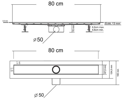 Трап для душа Vincea SAY OPTIMA -S 603.80.S.U