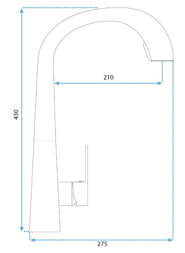 Смеситель для мойки Rea Ross nikiel matt B5314