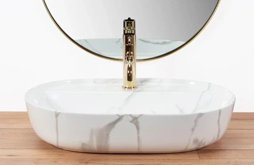 Умывальник Rea Aura 61 Marmo Shiny U8003
