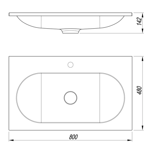 Раковина Vincea VCB-4H800J