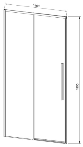 Душевая дверь Vincea Slim-N VDS-4SN140CLGM