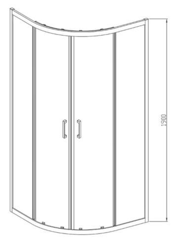 Душевой уголок Vincea Alpha VSQ-3AL900MT